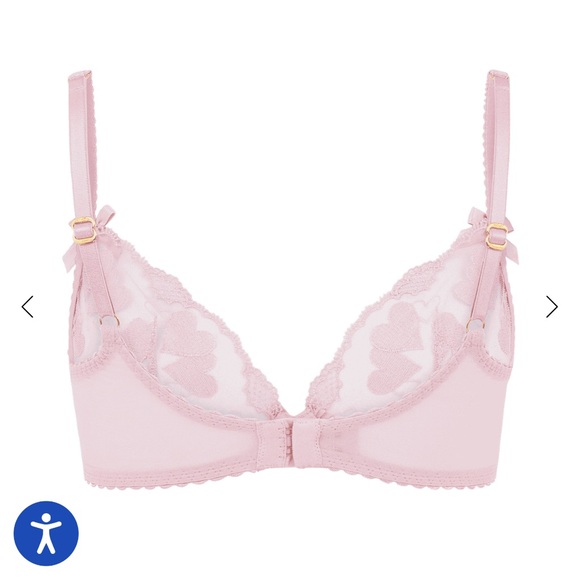 Agent Provocateur Pink Milena Plunge Lace Sheer Underwire Bra- NWT - Picture 3 of 11